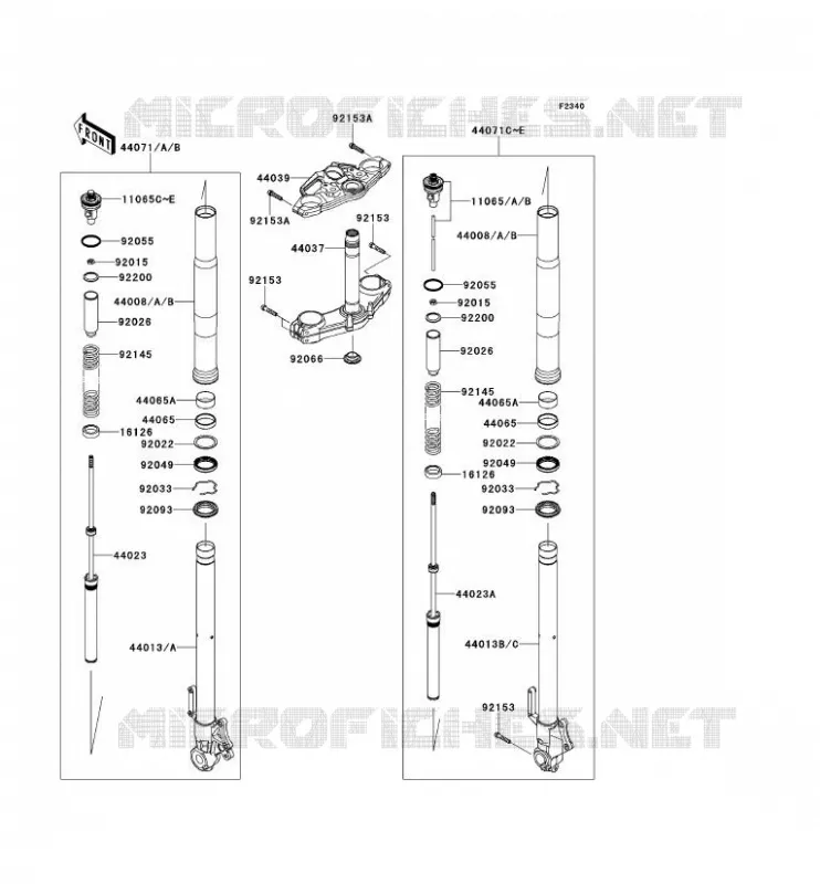 FOURCHE Kawasaki MOTOS 1000 2014 VERSYS 1000  KLZ1000AEF