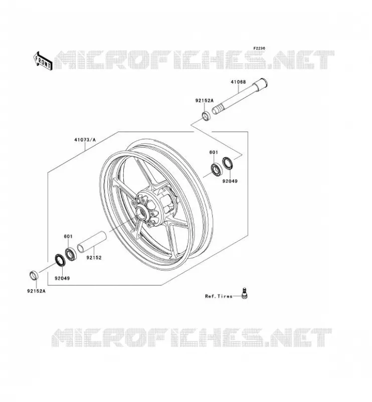 MOYEU AVANT Kawasaki MOTOS 1000 2014 VERSYS 1000  KLZ1000AEF