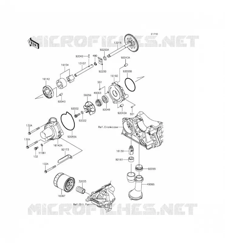POMPE A HUILE Kawasaki MOTOS 1000 2015 VERSYS 1000  KLZ1000BFF