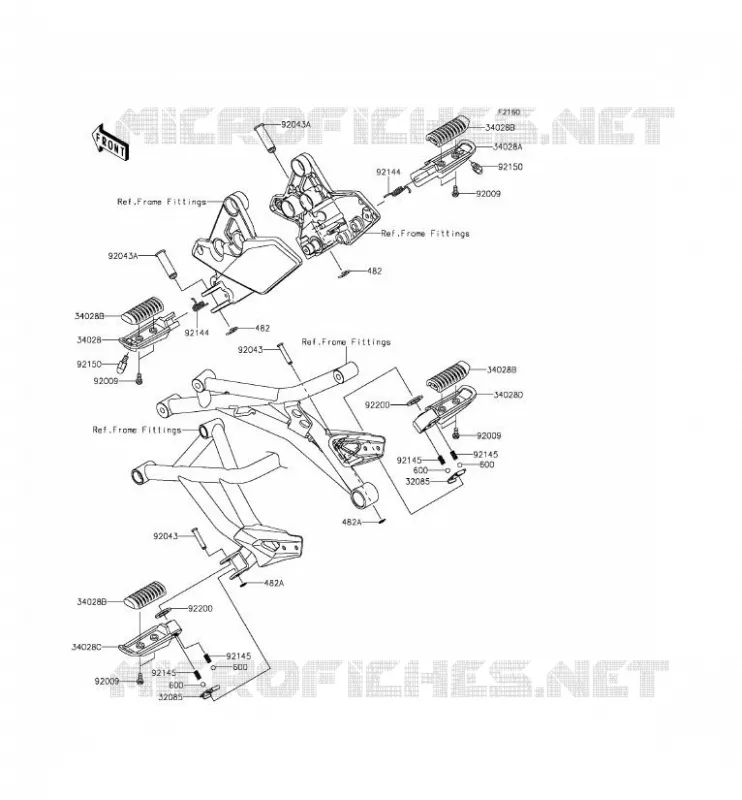 REPOSE PIED Kawasaki MOTOS 1000 2015 VERSYS 1000  KLZ1000BFF