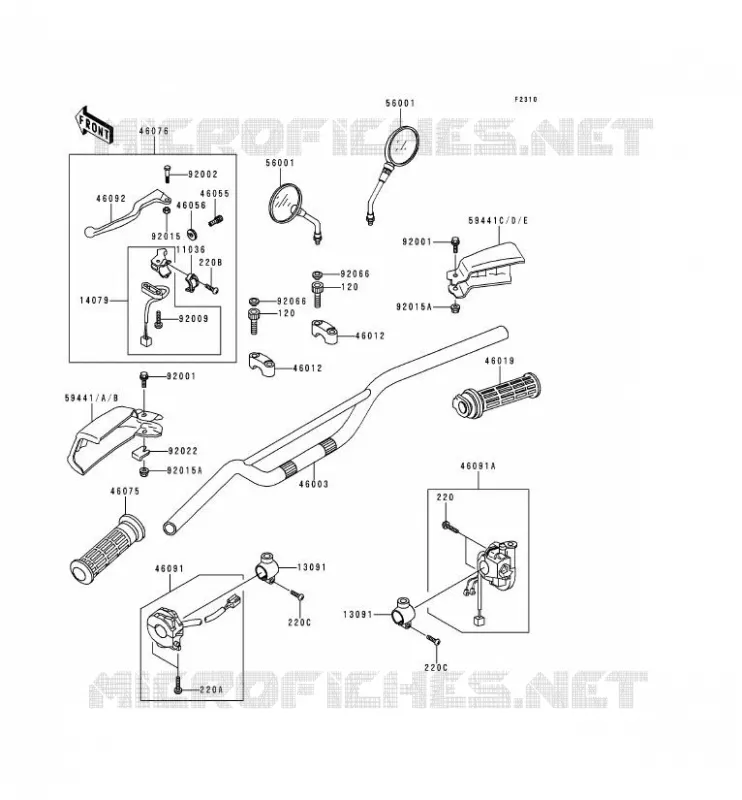 GUIDON Kawasaki MOTOS 125 1998 KMX125  KMX125-A11