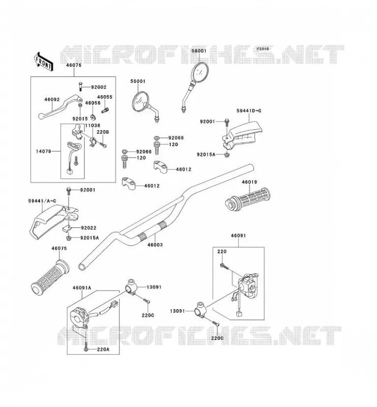 GUIDON Kawasaki MOTOS 125 1999 KMX125  KMX125-A12