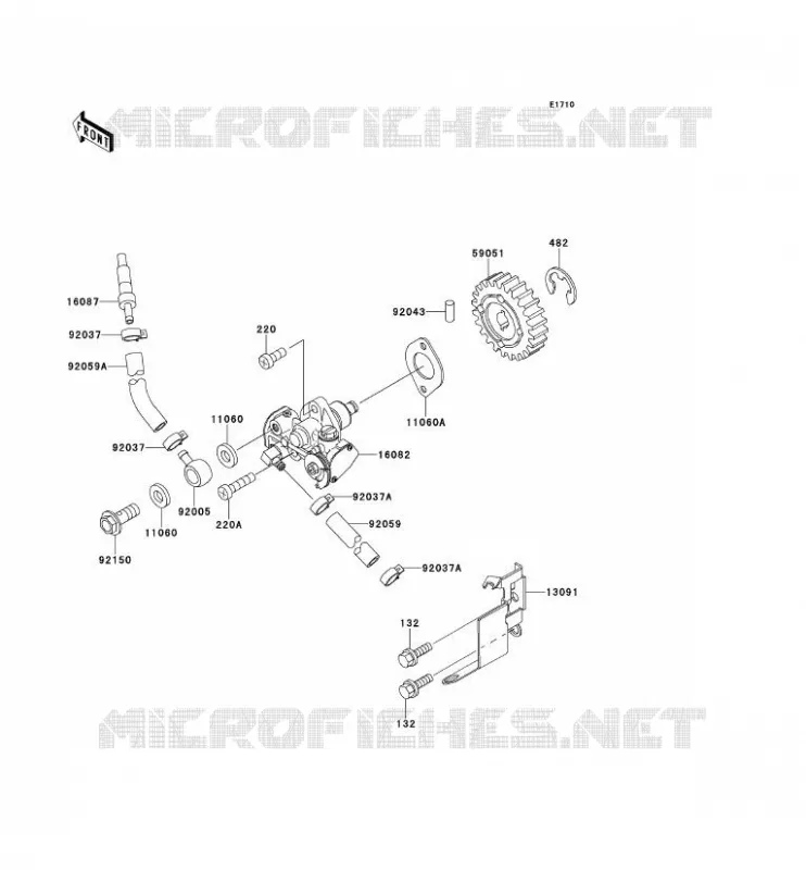 POMPE A HUILE Kawasaki MOTOS 125 2000 KMX125  KMX125-A13