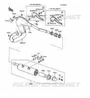 &Eacute;CHAPPEMENT pour Kawasaki KMX125 1988