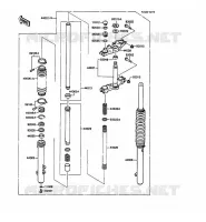 FOURCHE pour Kawasaki KMX125 1988