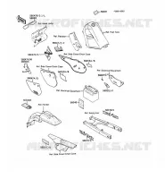 LABEL pour Kawasaki KMX125 1988