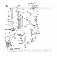 RADIATEUR pour Kawasaki KMX125 1988