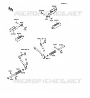 REPOSE PIED(MX125A 004359 ) pour Kawasaki KMX125 1988