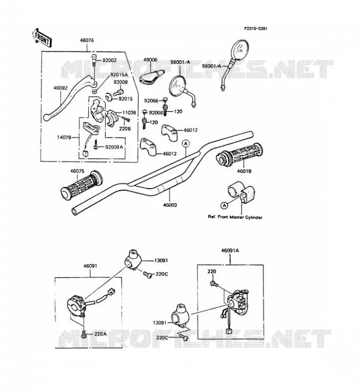 GUIDON Kawasaki MOTOS 125 1988 KMX125  KMX125-A3