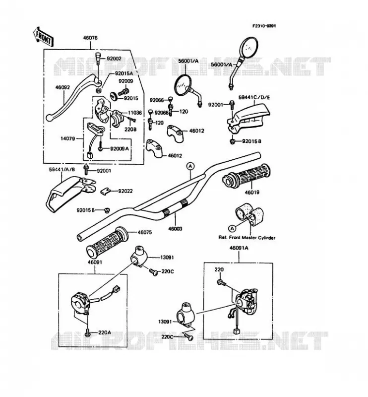 GUIDON Kawasaki MOTOS 125 1989 KMX125  KMX125-A4