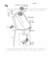 RESERVOIR CARBURANT pour Kawasaki KMX125 1992