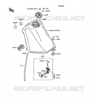 RESERVOIR CARBURANT pour Kawasaki KMX125 1992