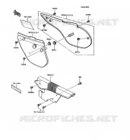 CACHE LAT&Eacute;RAL/GARDE CHAINE pour Kawasaki KMX125 1995