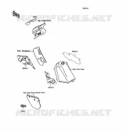 STICKER(BLEU) pour Kawasaki KMX125 1995