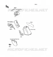 STICKER(EBONY) pour Kawasaki KMX125 1995
