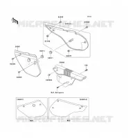 CACHE LAT&Eacute;RAL/GARDE CHAINE pour Kawasaki KMX125 1999