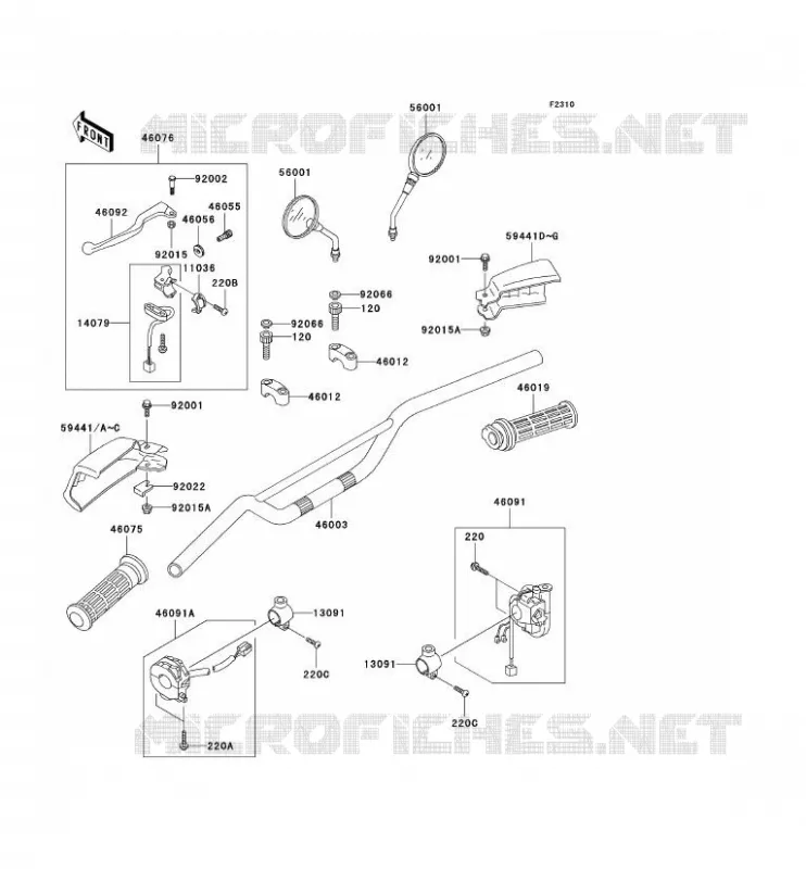 GUIDON Kawasaki MOTOS 125 2001 KMX125  KMX125-B11