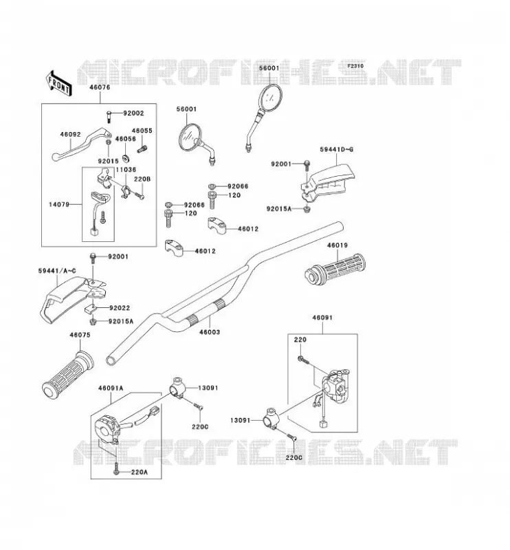 GUIDON Kawasaki MOTOS 125 2001 KMX125  KMX125-B11