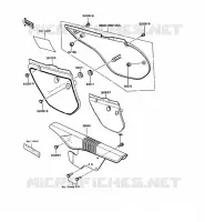 CACHE LAT&Eacute;RAL/GARDE CHAINE(1/2) pour Kawasaki KMX125 1987