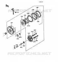 EMBRAYAGE(MX125AE013437 ) pour Kawasaki KMX125 1988
