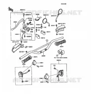 GUIDON pour Kawasaki KMX125 1988