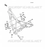 PIECE DE CADRE (COUVERTURE) pour Kawasaki KMX125 1988