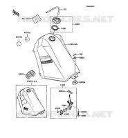 RESERVOIR CARBURANT pour Kawasaki KMX125 1988