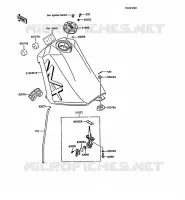 RESERVOIR CARBURANT pour Kawasaki KMX125 1988