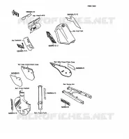 STICKER pour Kawasaki KMX125 1988