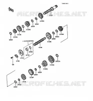 TRANSMISSION pour Kawasaki KMX125 1988