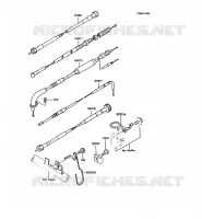 CABLES pour Kawasaki KMX125 1989