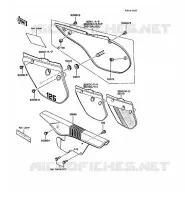 CACHE LAT&Eacute;RAL/GARDE CHAINE pour Kawasaki KMX125 1989