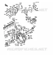 COUVERCLES MOTEUR pour Kawasaki KMX125 1989