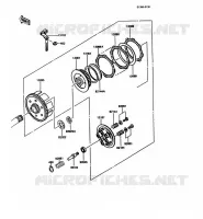 EMBRAYAGE(MX125AE013437 ) pour Kawasaki KMX125 1989