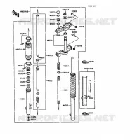 FOURCHE(1/2) pour Kawasaki KMX125 1989