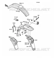 GARDE BOUE pour Kawasaki KMX125 1989