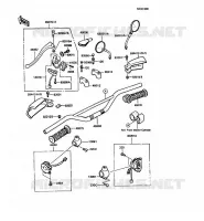 GUIDON pour Kawasaki KMX125 1989