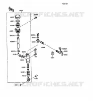 MAITRE CYLINDRE ARRI&Egrave;RE pour Kawasaki KMX125 1989