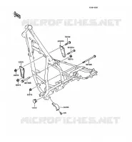 PIECE DE CADRE (COUVERTURE) pour Kawasaki KMX125 1989