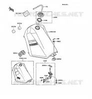 RESERVOIR CARBURANT pour Kawasaki KMX125 1989