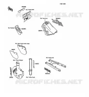 STICKER pour Kawasaki KMX125 1989
