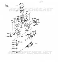 VILEBREQUIN/PISTON pour Kawasaki KMX125 1989