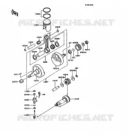 VILEBREQUIN/PISTON pour Kawasaki KMX125 1989