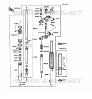 FOURCHE(1/2) pour Kawasaki KMX125 1990