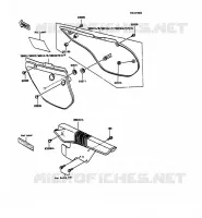 CACHE LAT&Eacute;RAL/GARDE CHAINE pour Kawasaki KMX125 1991
