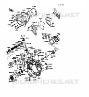 COUVERCLES MOTEUR pour Kawasaki KMX125 1992