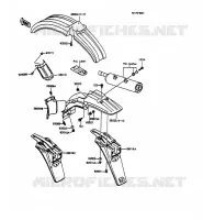 GARDE BOUE pour Kawasaki KMX125 1992