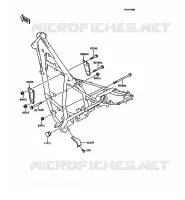 PIECE DE CADRE (COUVERTURE) pour Kawasaki KMX125 1992