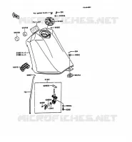 RESERVOIR CARBURANT pour Kawasaki KMX125 1992