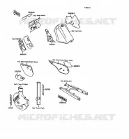 STICKER(EBONY) pour Kawasaki KMX125 1992